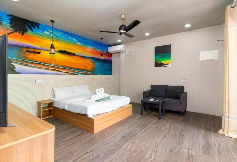 اتاق لوکس با بالکن, Ukulhas Villa Oceanview Hotel & Spa