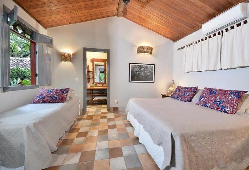 חדר סטנדרט לשלושה עם נוף לגינה, Pousada Vila Serrano