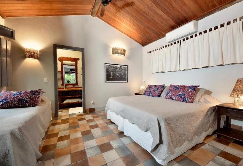 חדר סטנדרט לשלושה עם נוף לגינה, Pousada Vila Serrano