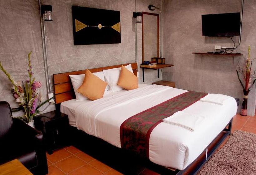 اتاق استاندارد با تخت بزرگ, White Jail At Koh Tao Hostel