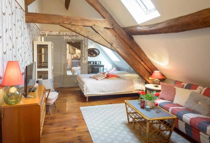 شقة غرفة واحدة مزودة بتراس, Maison Le Village   Maison D’hôtes