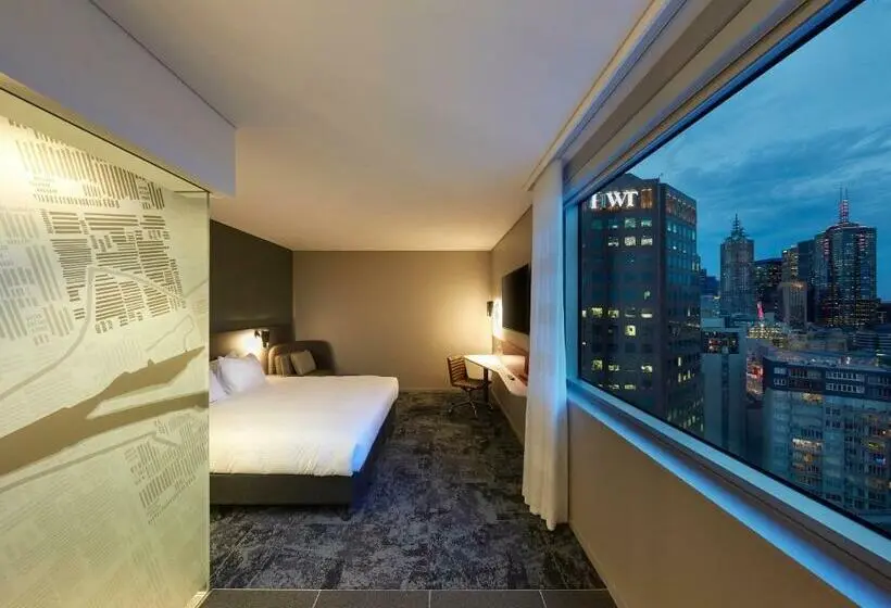 キングサイズベッドのスタンダードルーム, Holiday Inn Express Melbourne Southbank, An Ihg