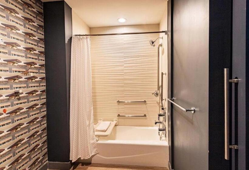 适合残疾人士使用的带超级大床的标准间, Aloft Savannah Downtown Historic District