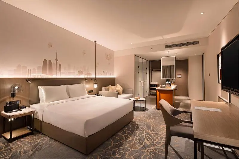 キングサイズベッドのスタンダードルーム, Hilton Garden Inn Xuzhou, China