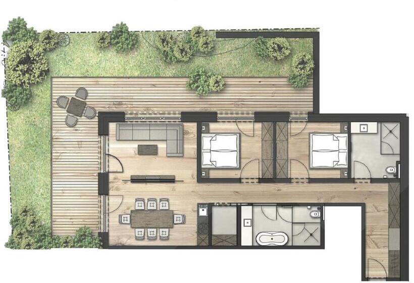 带1个卧室的公寓, Gletscherblick  Serviced Apartments