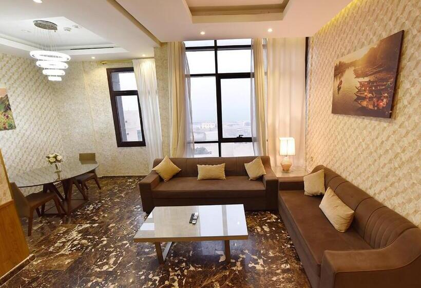 带1个卧室的带海景的公寓, ريحانه الخليج للشقق الفندقيه