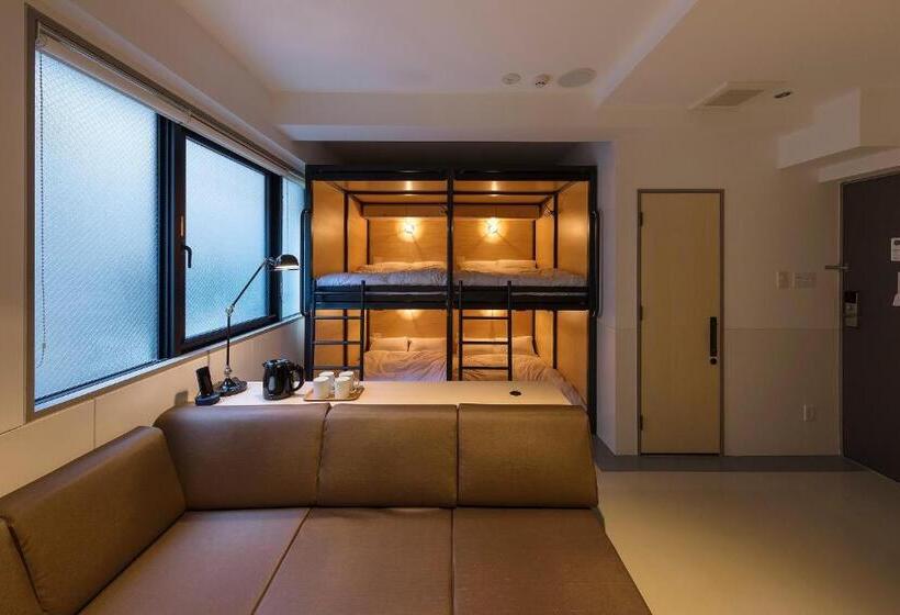 חדר סטנדרט לארבעה, Kamon Hotel Namba