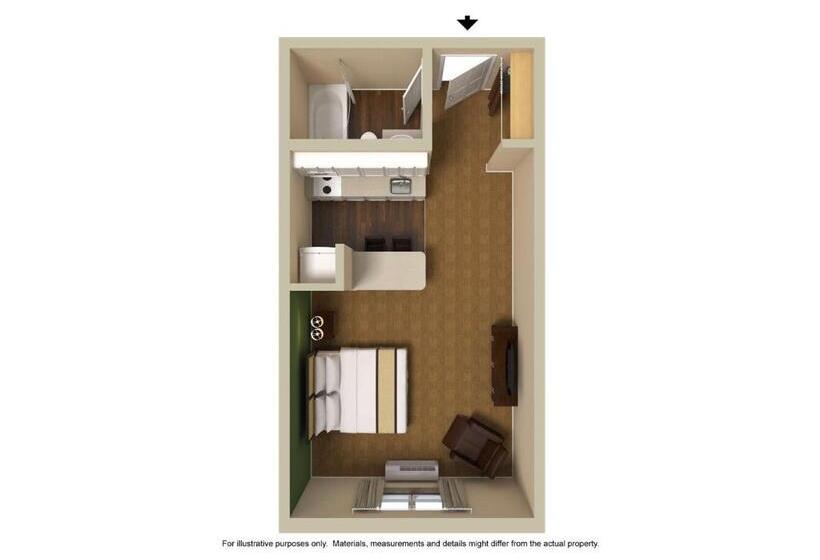Estúdio standart Cama King, Extended Stay America Suites  Chicago  Burr Ridge