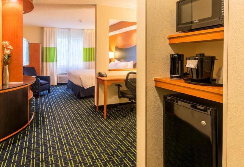 带双人床的标准工作室, Fairfield Inn & Suites Canton