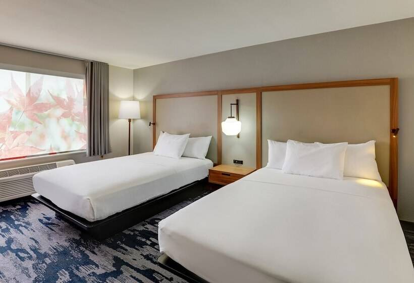 ２ダブルベッドのスタンダードルーム, Fairfield Inn By Marriott Las Colinas