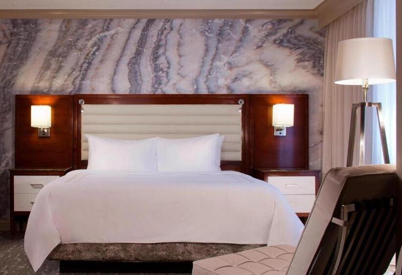 디럭스 스위트 킹 침대, Denver Airport Marriott At Gateway Park
