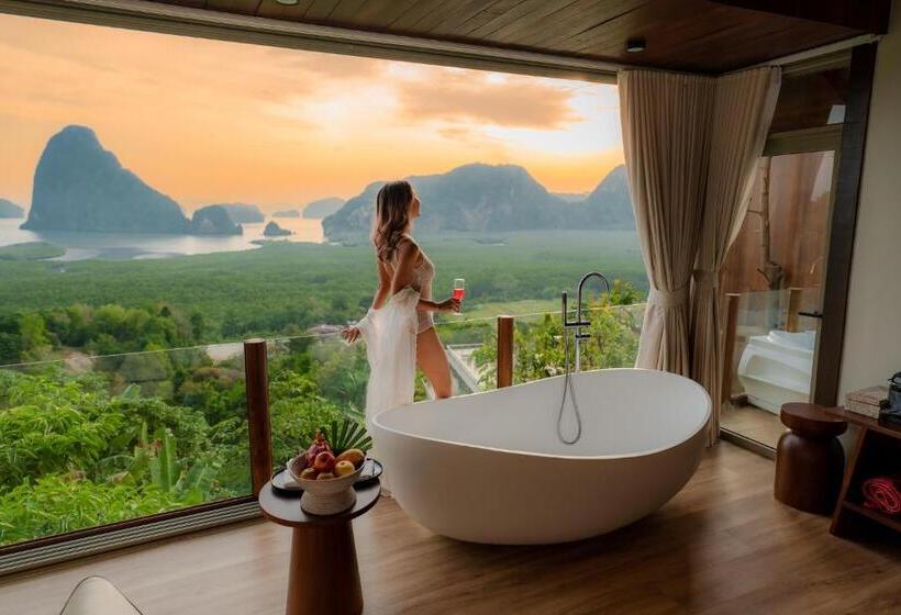 فيلا ديلوكس غرفة نوم واحدة مطلة على البحر, Sametnangshe Boutique