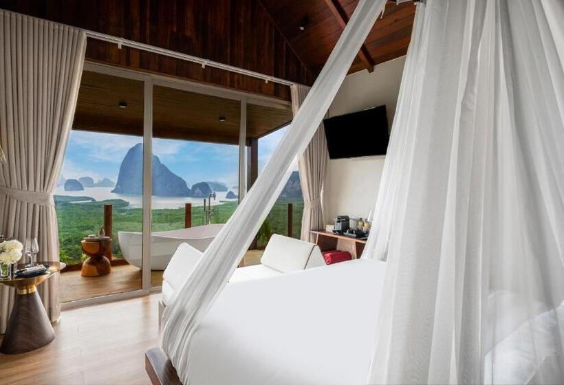 فيلا ديلوكس غرفة نوم واحدة مطلة على البحر, Sametnangshe Boutique