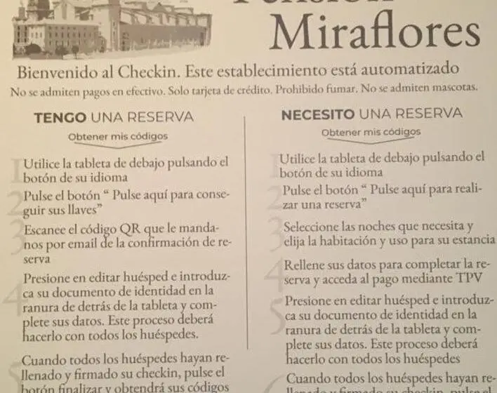 اتاق استاندارد یک نفره, Pension Miraflores