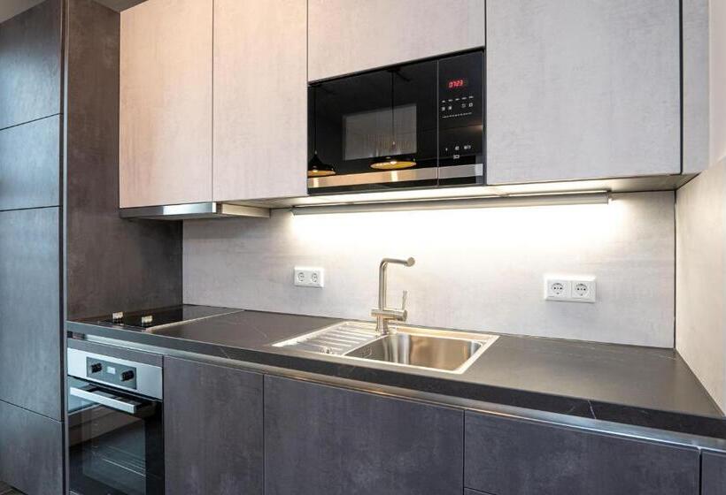 דירה בת חדר שינה 1 עם מרפסת, Refugium Am Wasserturm