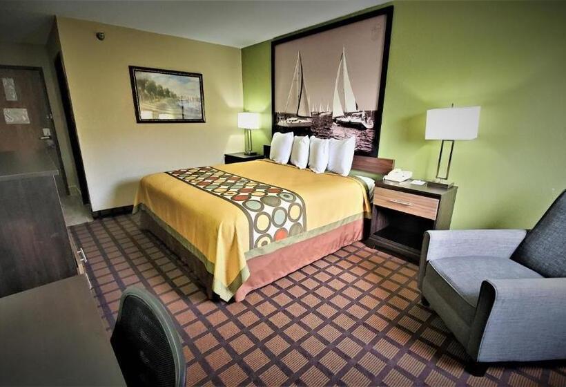 디럭스 룸 킹사이즈 침대, Economy 7 Inn Chesapeake  Portsmouth