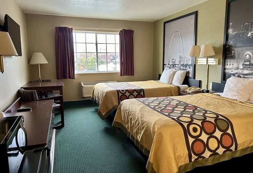 חדר סטנדרט שתי מיטות זוגיות, Super 8 By Wyndham Platte City Kansas City Area
