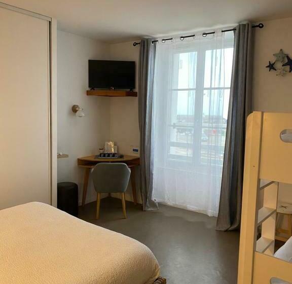 חדר משפחתי נוף לים, Atlantic Hôtel   L Ile D Yeu