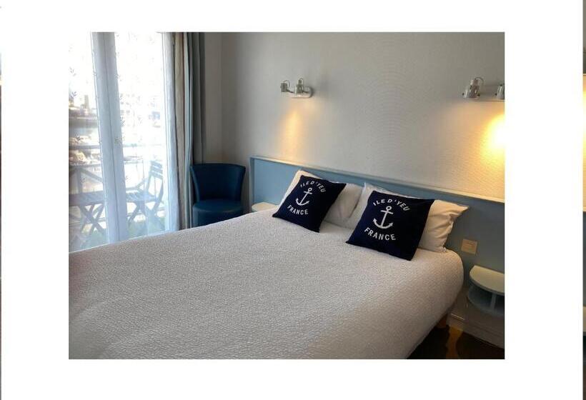 חדר סטנדרט נוף לים עם מרפסת, Atlantic Hôtel   L Ile D Yeu