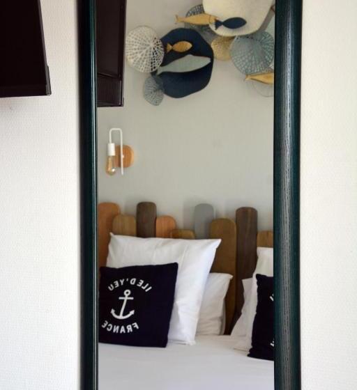 חדר סטנדרט נוף לים עם מרפסת, Atlantic Hôtel   L Ile D Yeu