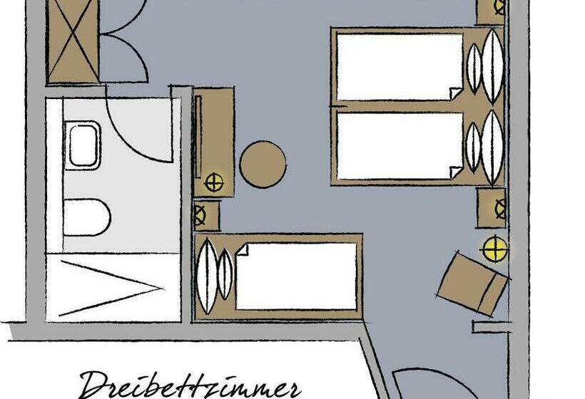 חדר סטנדרט לשלושה, Stadtrandzimmer