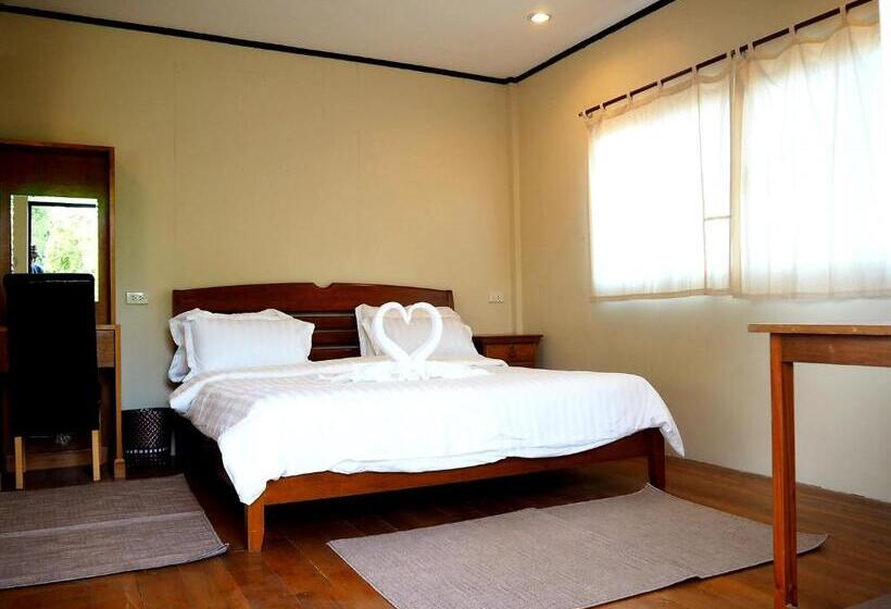 オーシャンビューデラックスルームバルコニー付き, Nawiengkae Riverview Resort