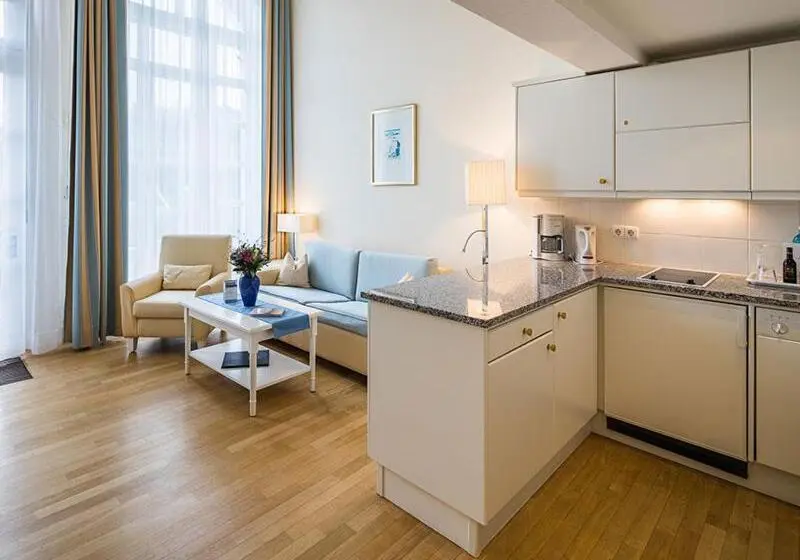 Huoneisto 1 Makuuhuone Pohjakerros, Strandhotel Kurhaus Juist