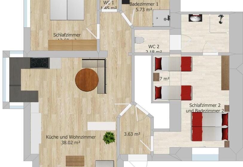 1베드룸 아파트 1층, Berghof Reiter