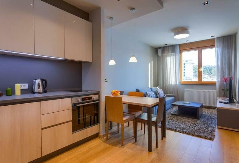 آپارتمان 1 خوابه با چشمانداز, Kalman Spa&gym