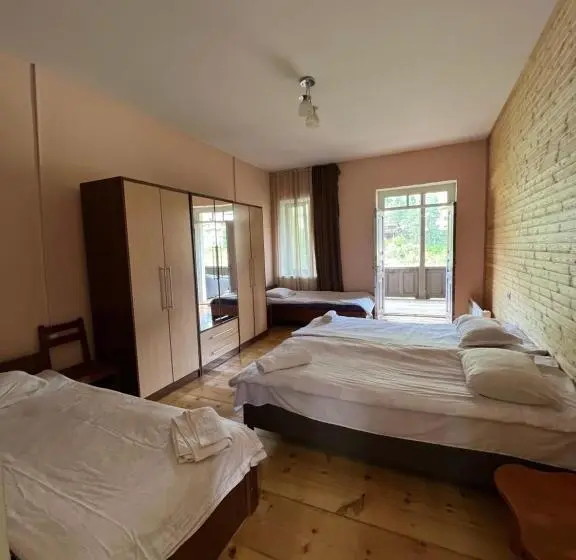 اتاق استاندارد چهارنفره با چشمانداز باغ, Mushkudiani Manor