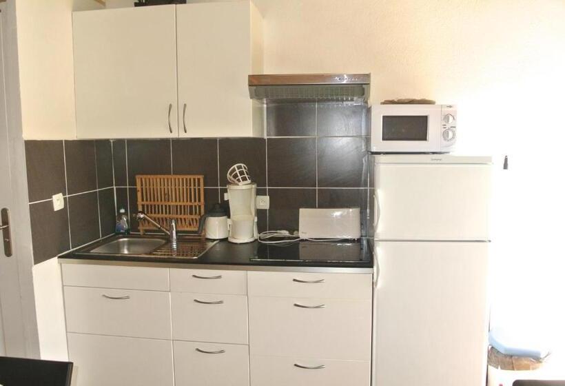 דירת חדר עם טרסה, Hôtel Les Mimosas