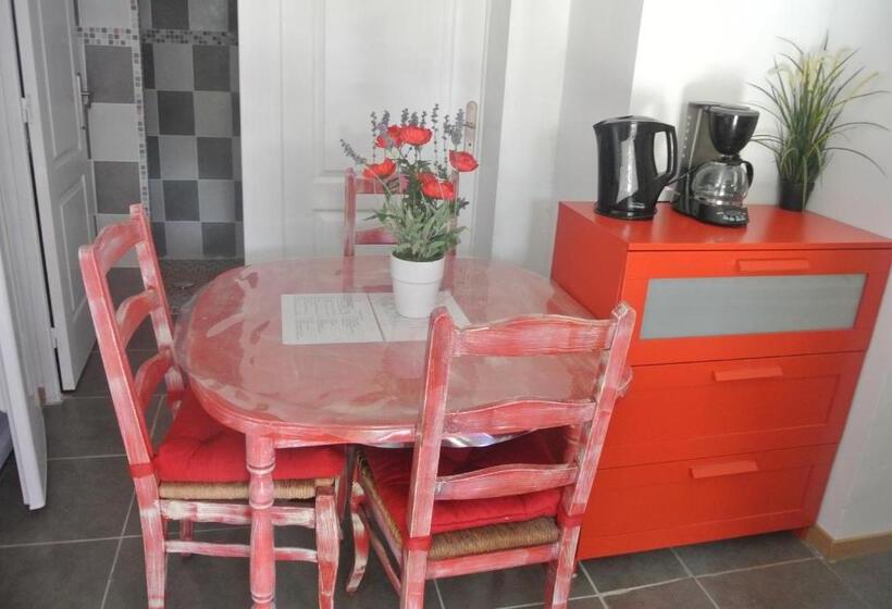 דירת חדר עם טרסה, Hôtel Les Mimosas