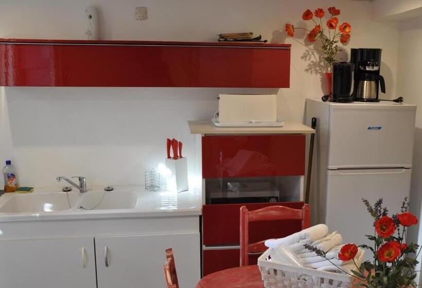 דירת חדר עם טרסה, Hôtel Les Mimosas