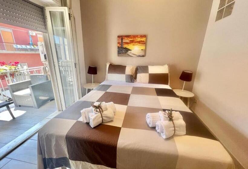 חדר דלוקס עם מרפסת נוף לים, A Casa Dei Bruno B&b