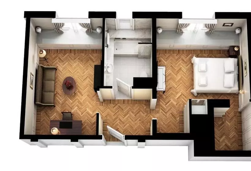 キングサイズベッドのデラックススイート, King George, A Luxury Collection Hotel, Athens