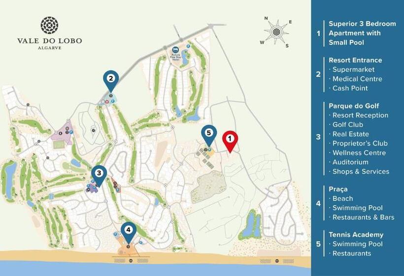 דירת חדר בסיסית, Vale Do Lobo Resort