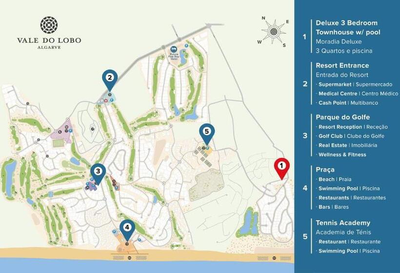 וילה עם חדר שינה אחד ובריכת שחיה, Vale Do Lobo Resort