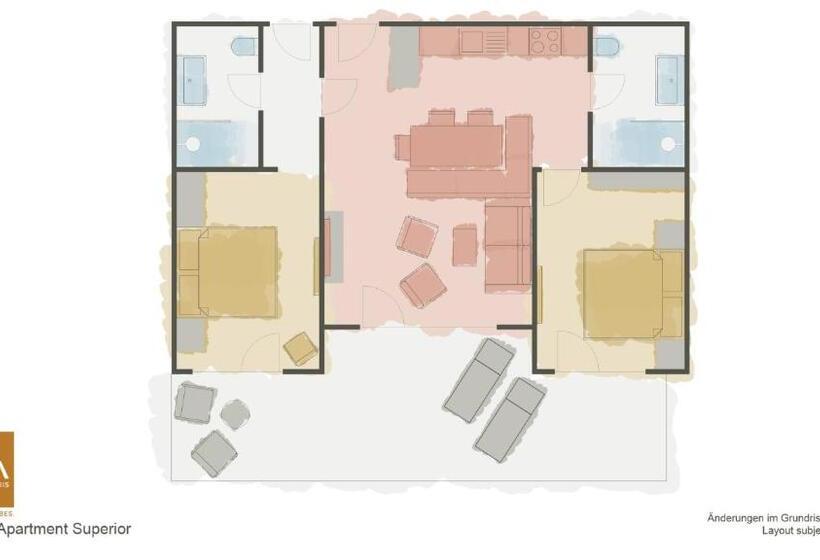 带2个卧室的高级公寓, Vaya Ladis