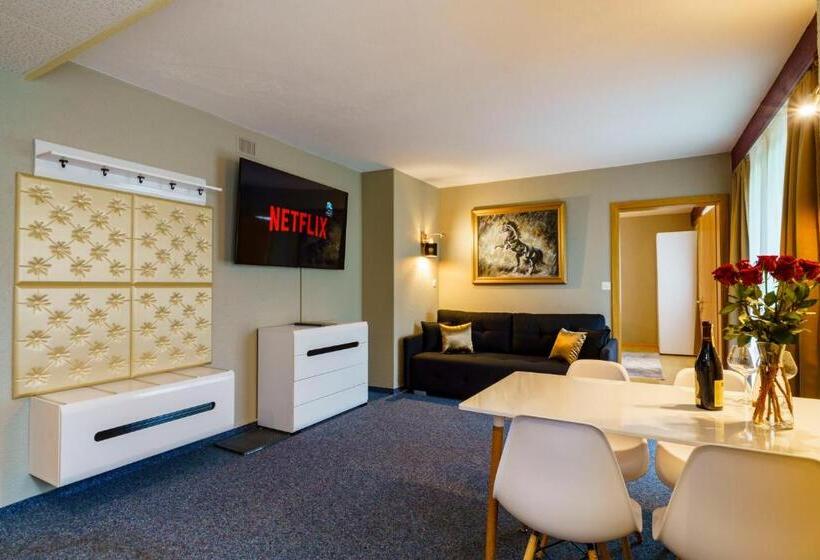 テラス付き1ベッドルームアパートメント, Seeblick Smart Hotel Rössli