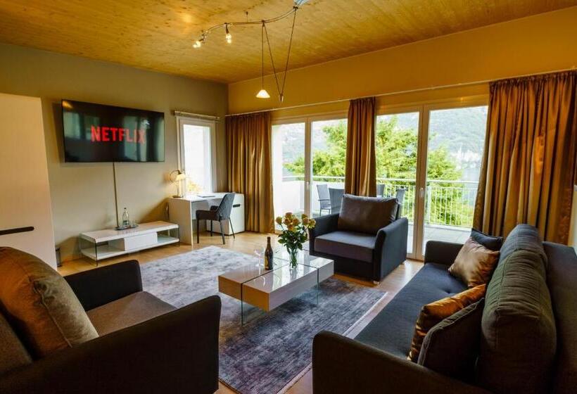 Suite with lake view, Seeblick Smart Hotel Rössli