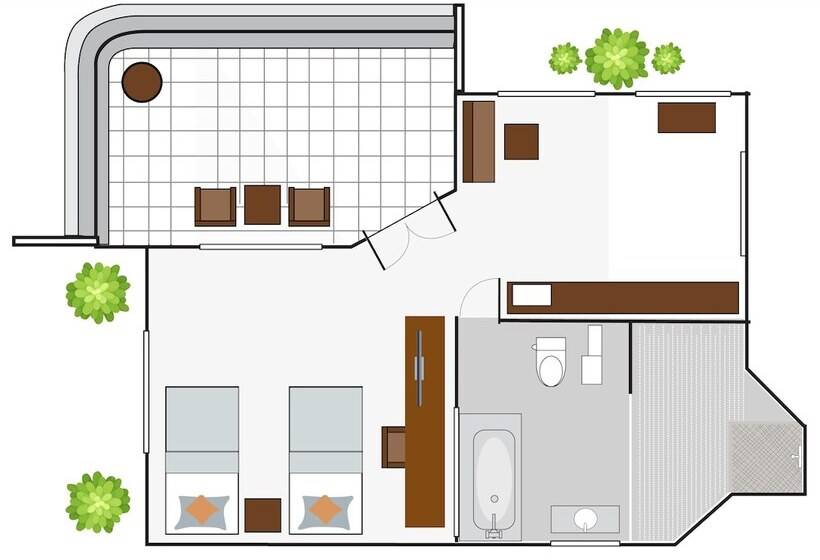 חדר דלוקס נוף לגינה, Puri Bagus Candidasa