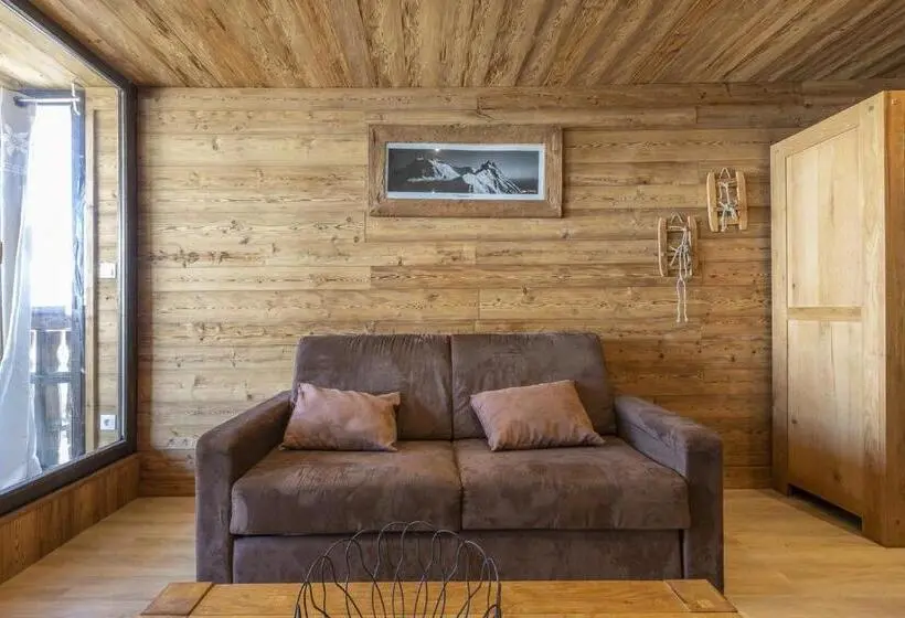 آپارتمان 1 خوابه با چشمانداز, Résidence Le Sérac Val Thorens