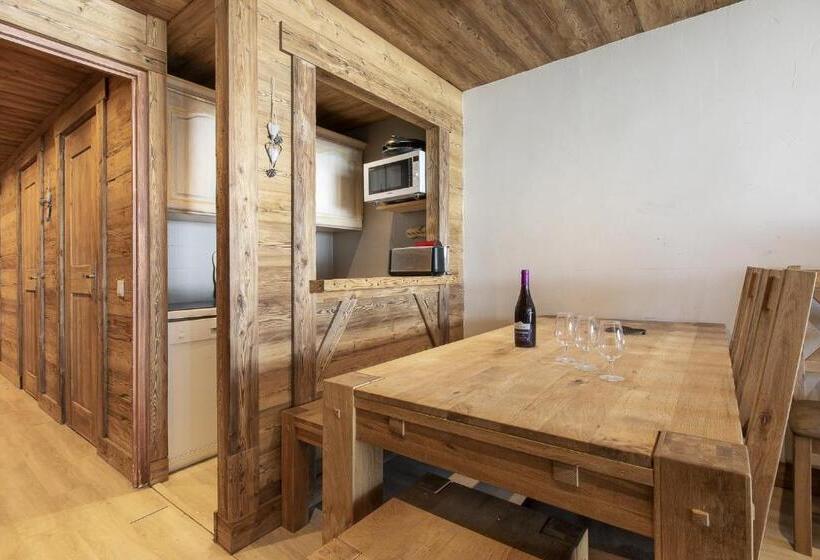 آپارتمان 1 خوابه با چشمانداز, Résidence Le Sérac Val Thorens