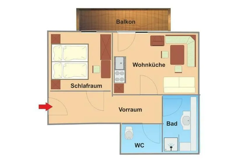 آپارتمان 1 خوابه, Pension Spreitzhof & Appartement Royer