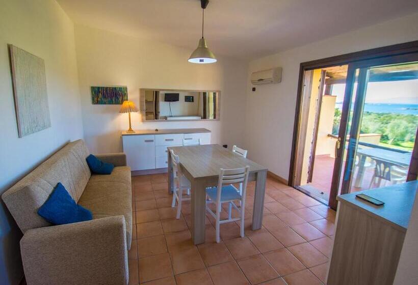 침실 1개 바다 전망 아파트, Residence Cala Petralana