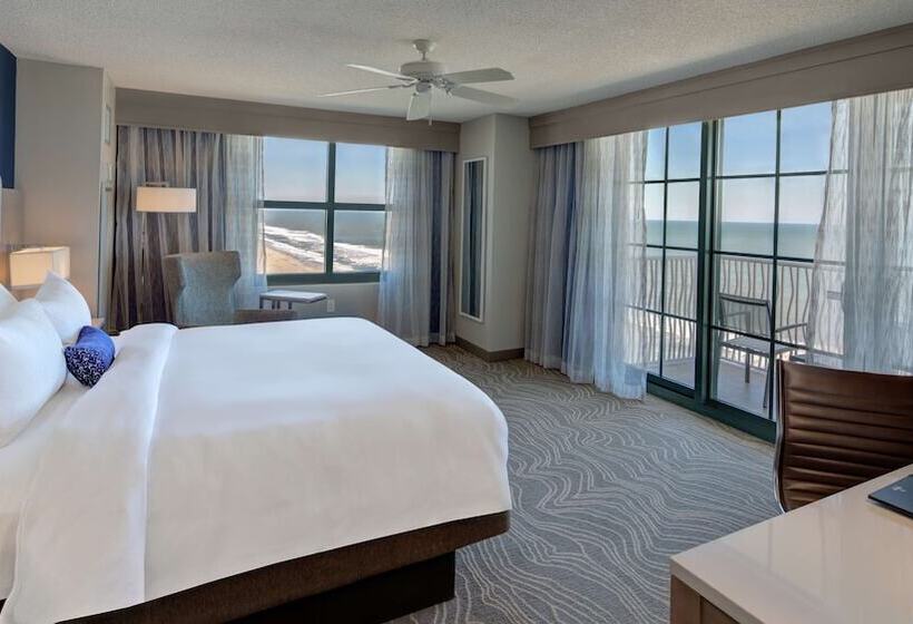 스탠다드 룸 더블 침대 바다 전망, Hilton Virginia Beach Oceanfront