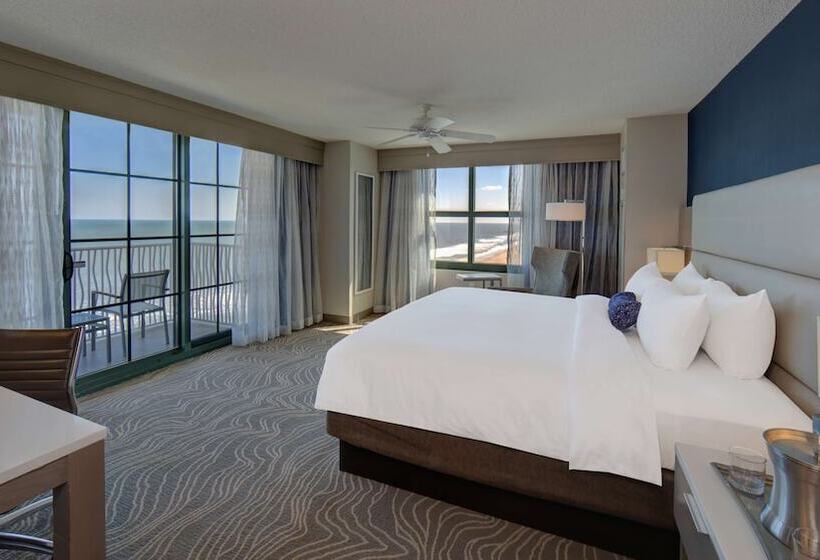 غرفة قياسية سرير مزدوج مطلة على البحر, Hilton Virginia Beach Oceanfront
