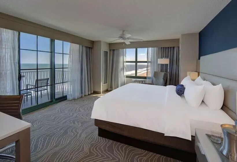 اتاق استاندارد با تخت دوبل و چشم‌انداز دریا, Hilton Virginia Beach Oceanfront