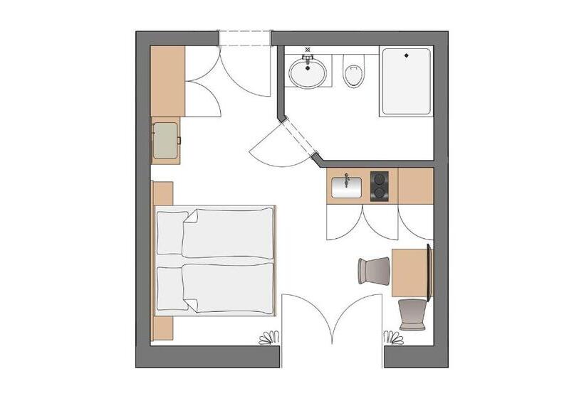 شقة غرفة واحدة, Forellenhof Rössle Hotel & Restaurant