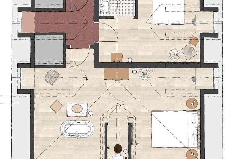 جناح غرفتين نوم, De Londres